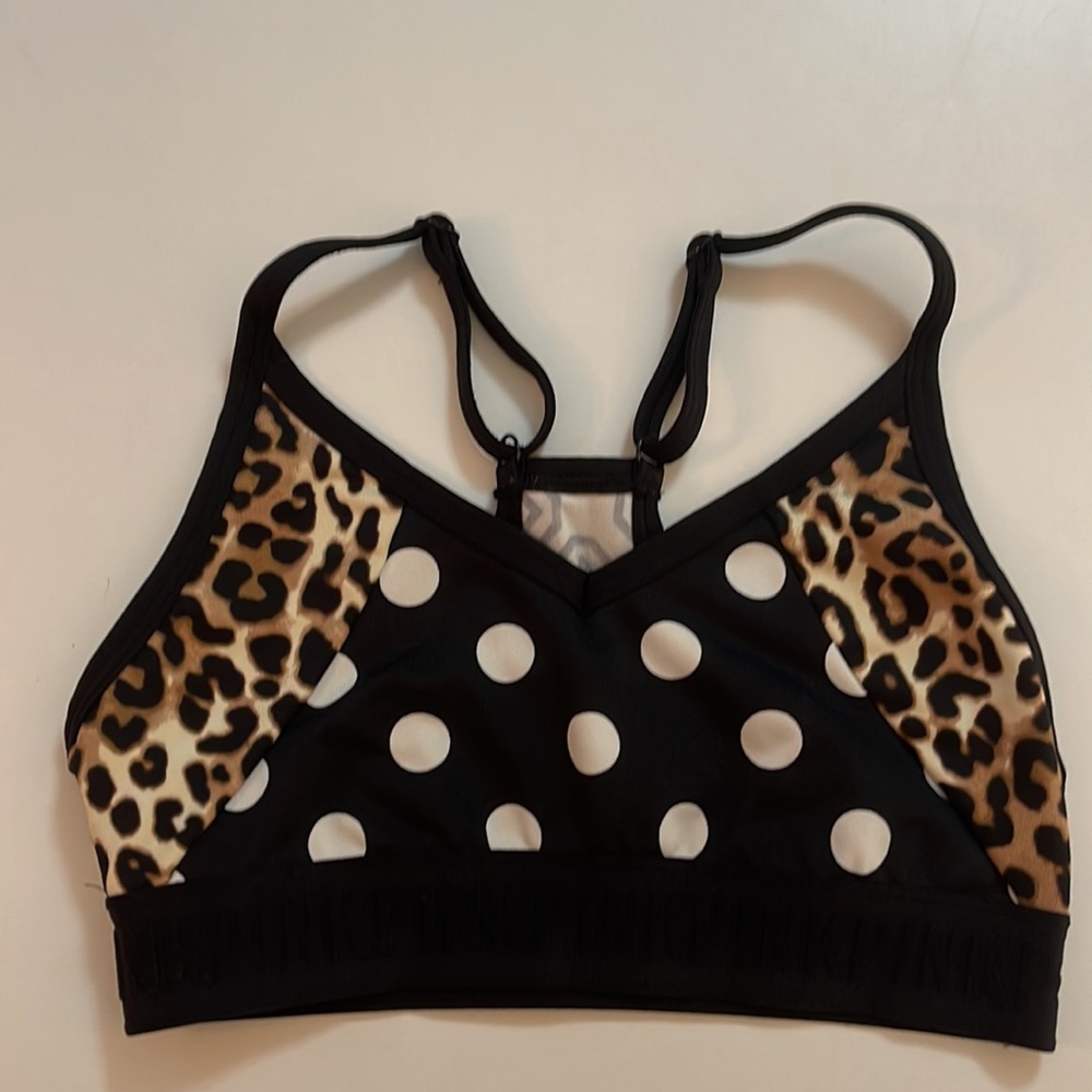 E9 PINK Victoria’s Secret black sports bra